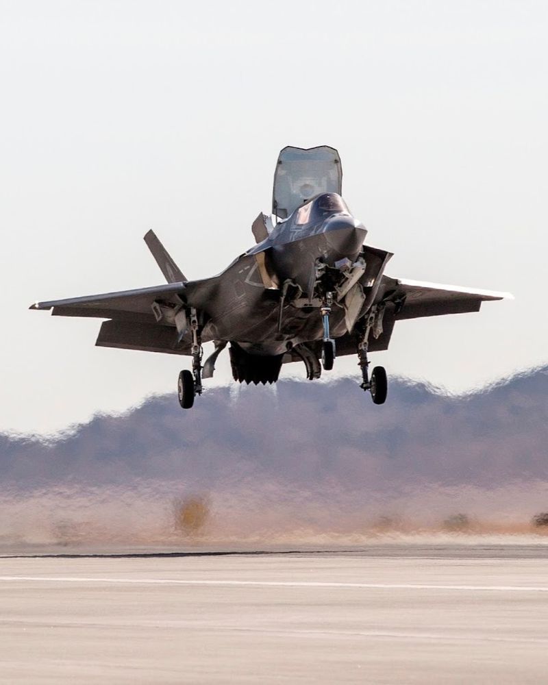 Lockheed Martin USAF F-35B in a vertical landing