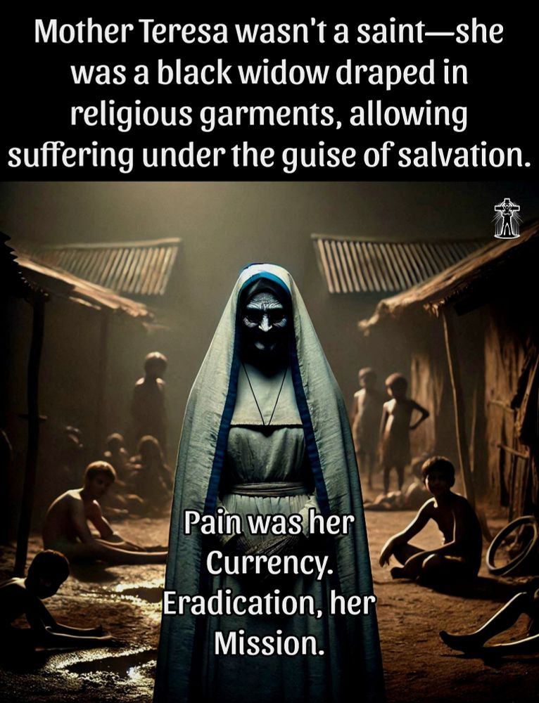 They turned a woman who glorified suffering into a saint. Not because she healed the poor, but because she kept them broken, docile, and grateful for crumbs. If pain is holy, then cruelty becomes divine. That’s the legacy they praise.