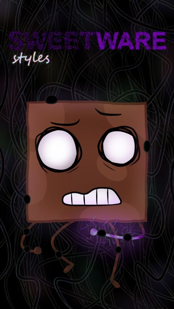 A brownie being hold by thousands of long arms D: