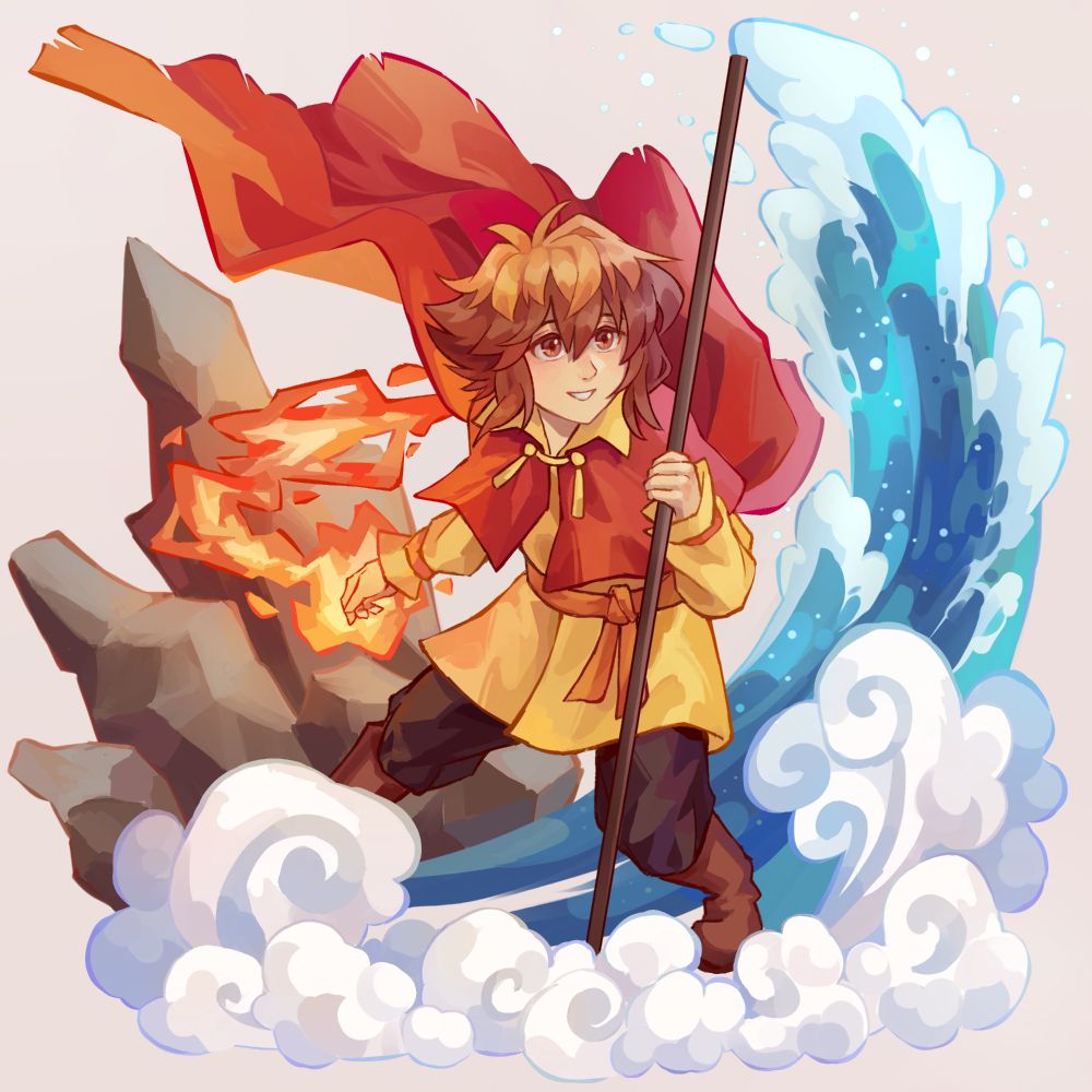 🎨 [YGO GX x Avatar the Last Airbender] Judai Yuki | Jaden Yuki | 遊城 十代