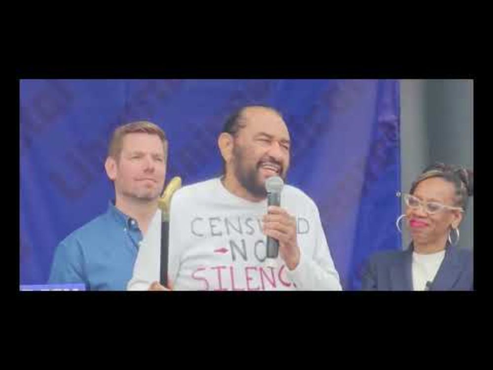 U.S. Rep. Al Green speaking at the April 5 Pro-Democracy Rally in Washington, D.C.