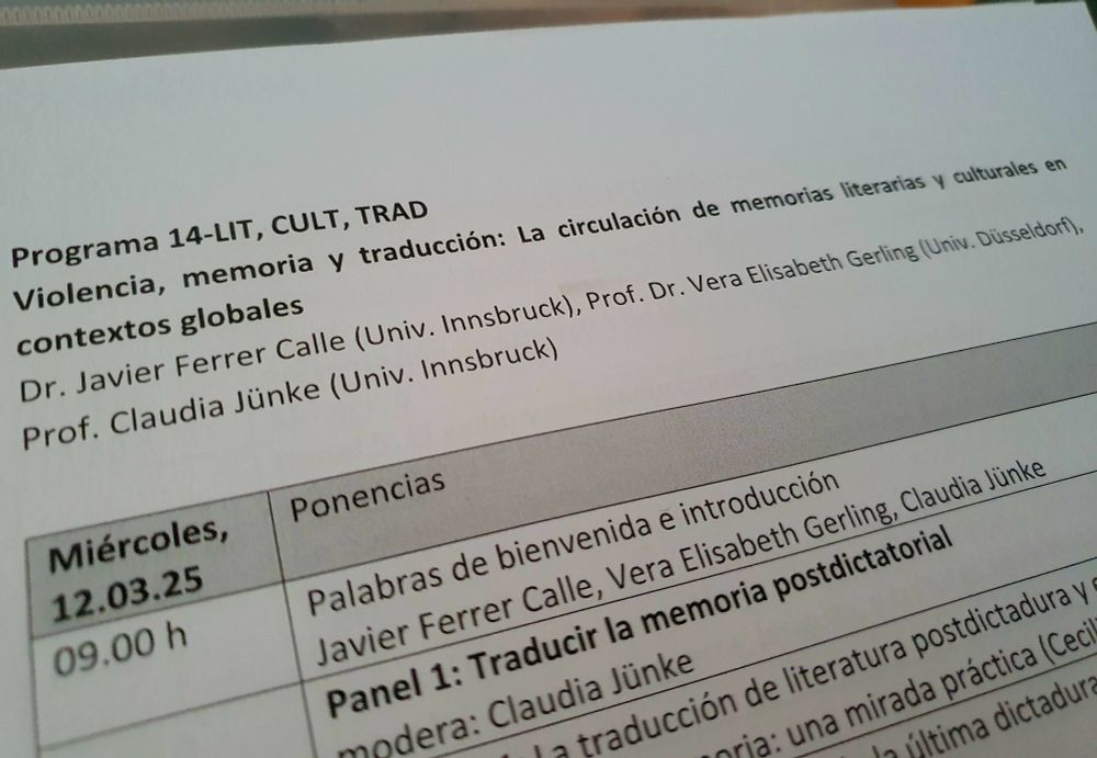 Fragmento del programa de la sección
