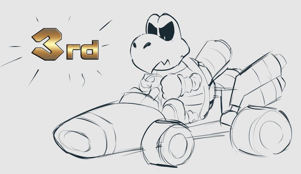 Dry Bones angry that he gor 3rd place #sketch #fanart