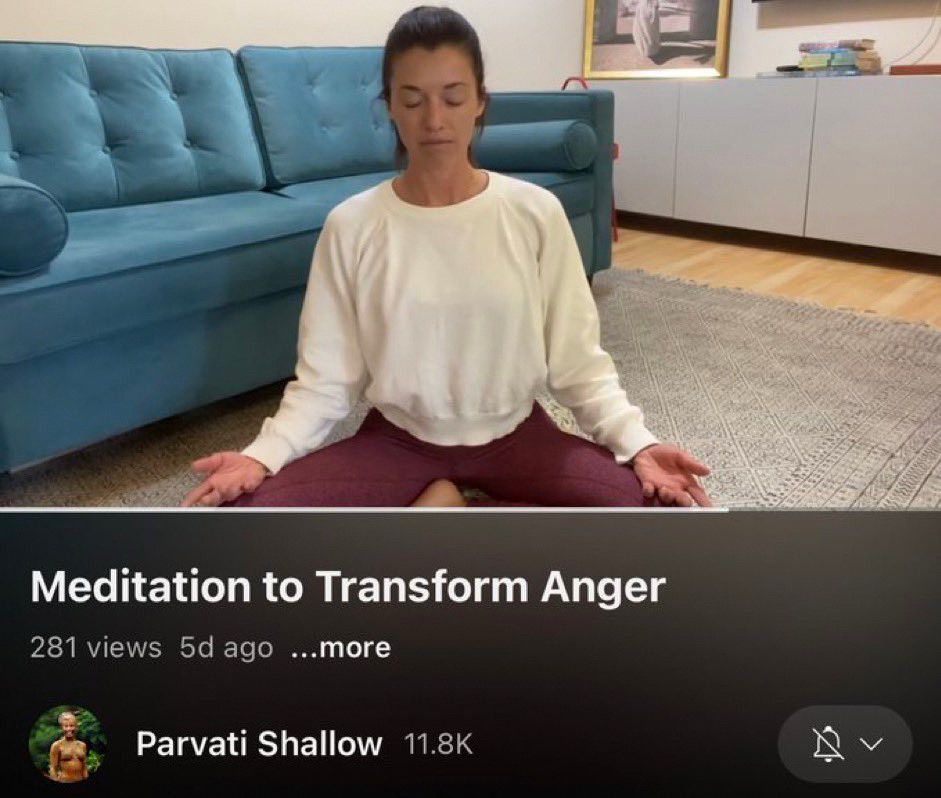 screenshot of Parvati's youtube channel, 
