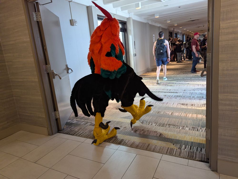 Rochester Rooster struts into the Sheridan at PDX 