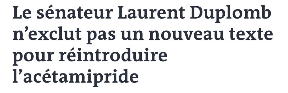 Le sénateur Laurent Duplomb n’exclut pas un nouveau texte pour réintroduire l’acétamipride