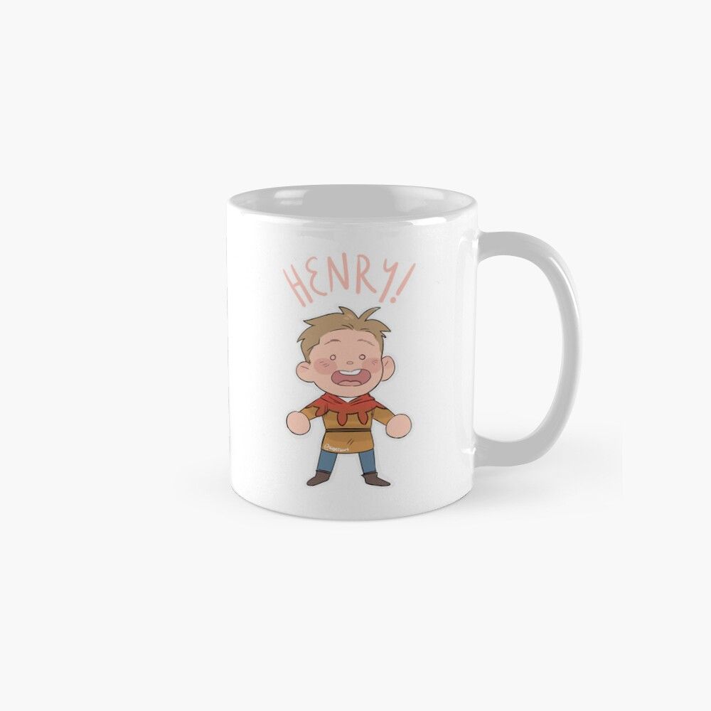 Mug of Hans saying "Henry!"