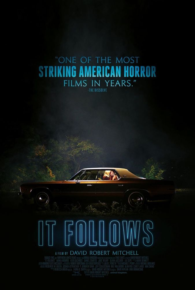 colour image of the poster for the 2014 horror film It Follows. 