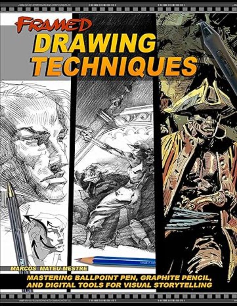 Framed Drawing Techniques: Mastering Ballpoint Pen, Graphite Pencil, and Digital Tools for Visual Storytelling | Amazon.com.br