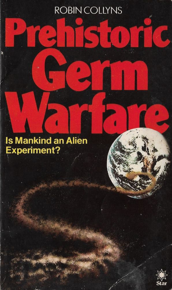 Cool painted cover in the UK style, of a panspermic germ cloud flowing through space to the Earth!