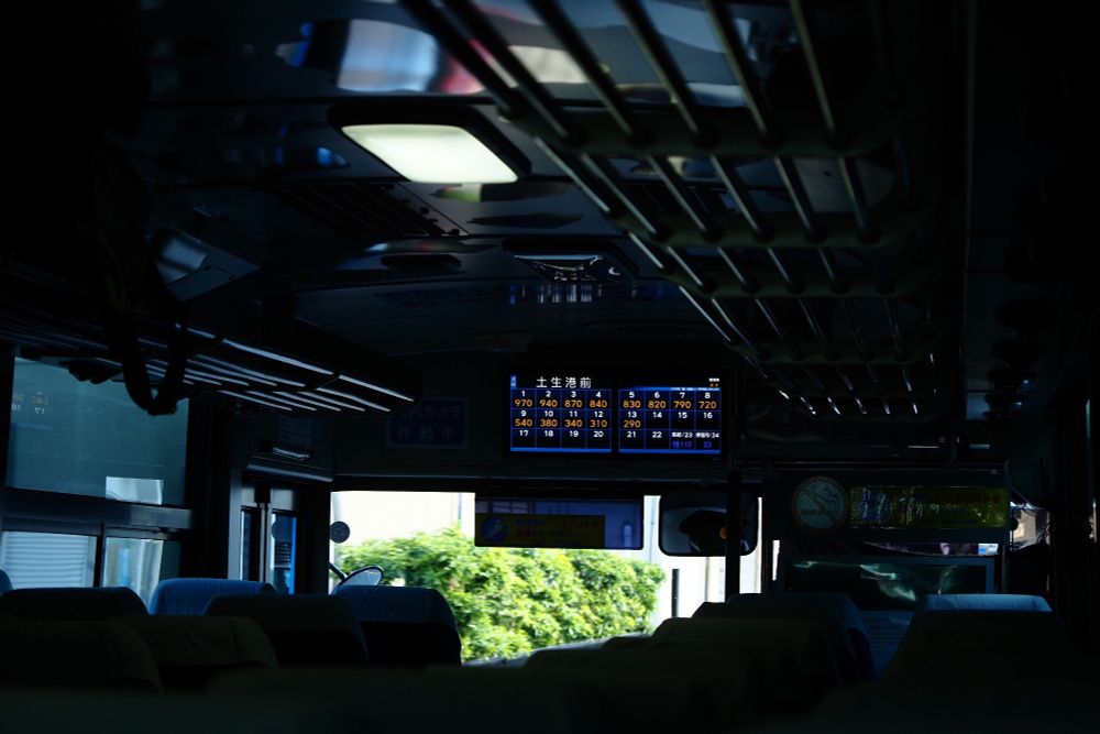 尾道～土生港間を走るバスの行き先表示
次は「土生港前」（終点）