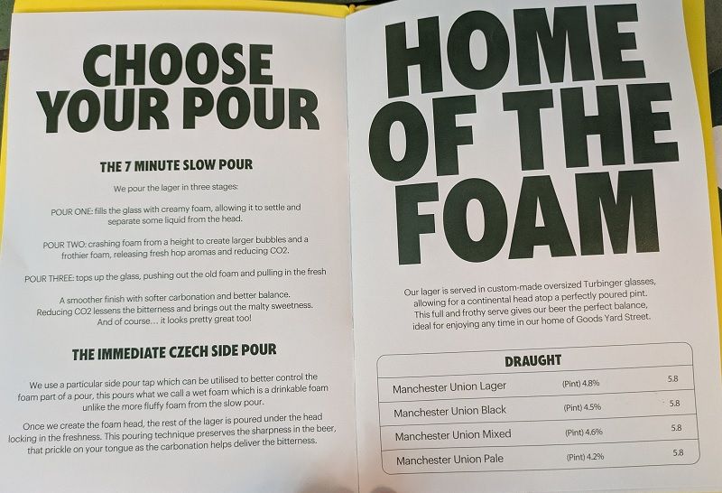 Trading Route beer menu
