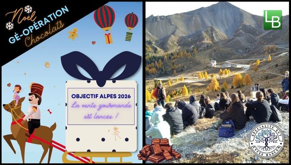 Des tablettes pour gravir des montagnes ! - Gé-Opération chocolats de Noël – Vente au profit d’un voyage de géologie de terrain dans les Alpes, par l'équipe enseignante de SVT du lycée Louis-Bascan, à Rambouillet (78).