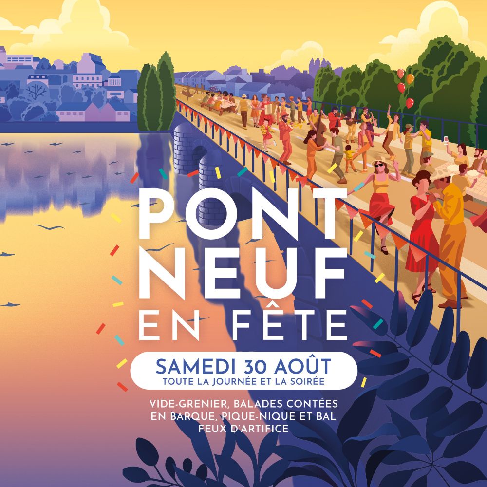 🎉 Pont-Neuf en Fête : rendez-vous le samedi 30 août pour une deuxième édition !

✅ De 8h à 17h : vide-grenier 
✅ 18h : DJ Set
✅ 18h à 19h30 : tour des barques (gratuit)
✅ 19h30 : Bal Saint Louis
✅ 22h : feux d'artifice