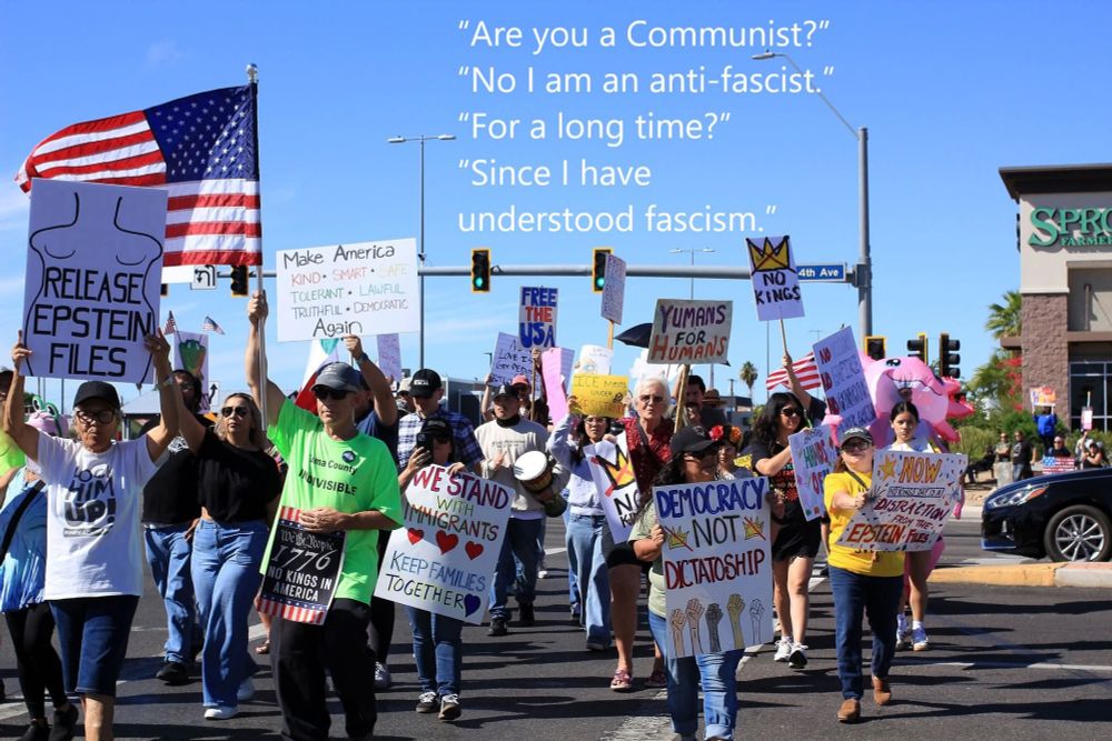 No Kings 2 protesters in Yuma, Arizona 