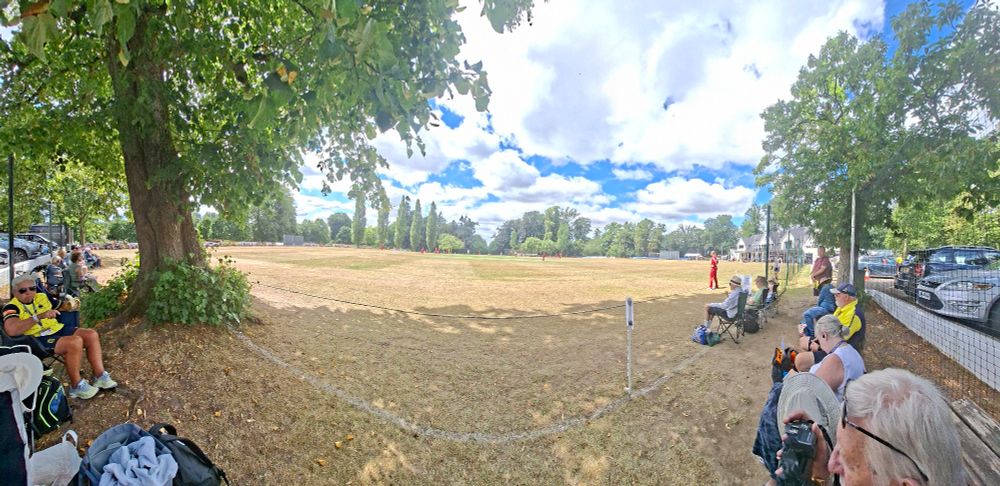 A panoramic view of Hampshire v Lancashire in the Women's T20 Blast at Falkland CC, Newbury