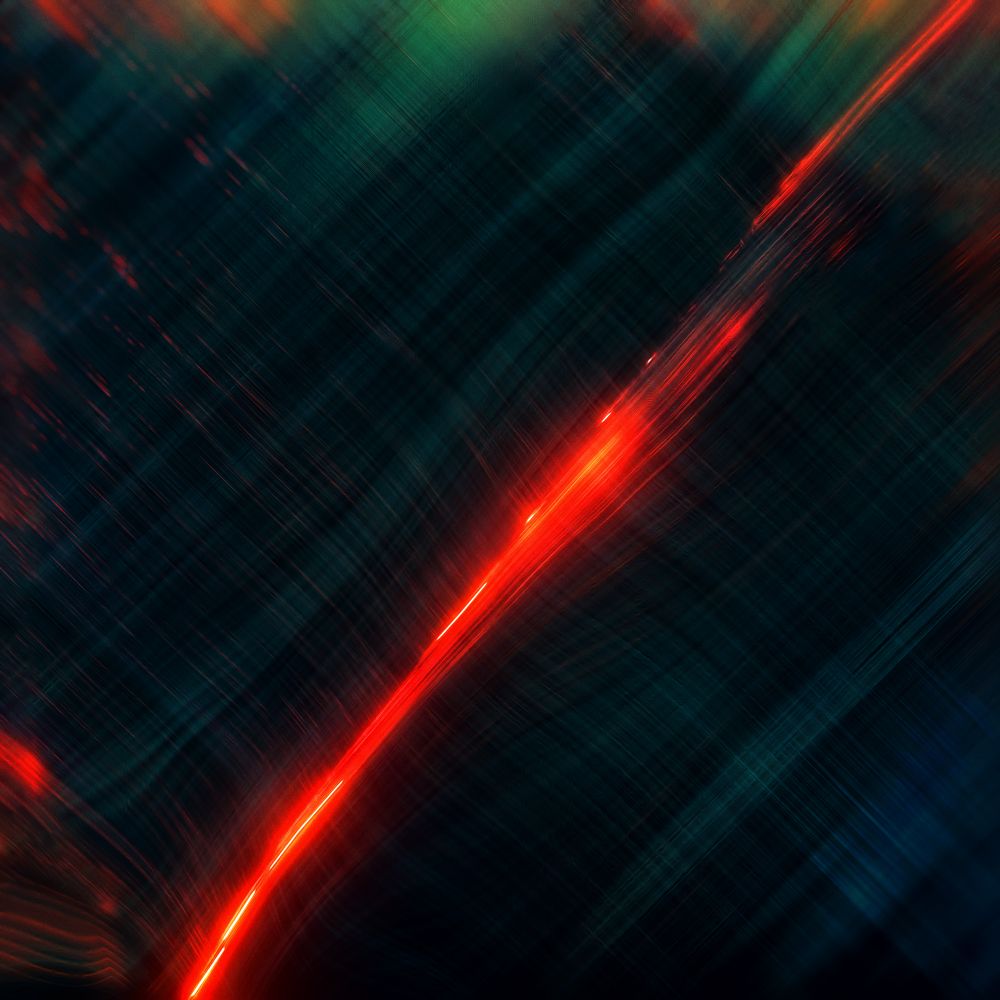 blazing red beams cut diagonally across a bluish wavy background. glowing, abstract.