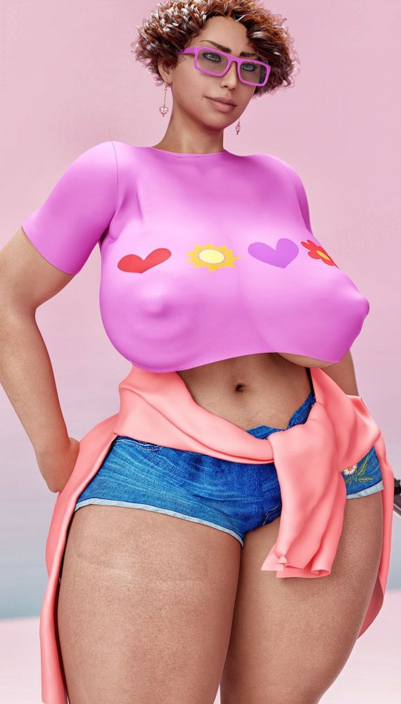 Close up of thick Latina milf dressed as Linda Mitchell