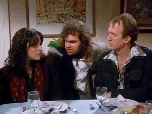 Tracy Letts (r) on Seinfeld, 1997.