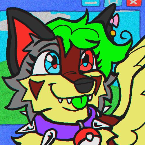 Glitch icon. The background resembles the Microsoft XP window and wallpaper.