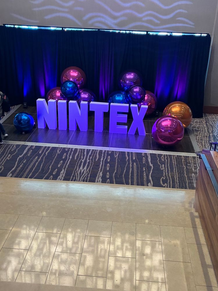 Big sign that says NINTEX in a Netflix esque font