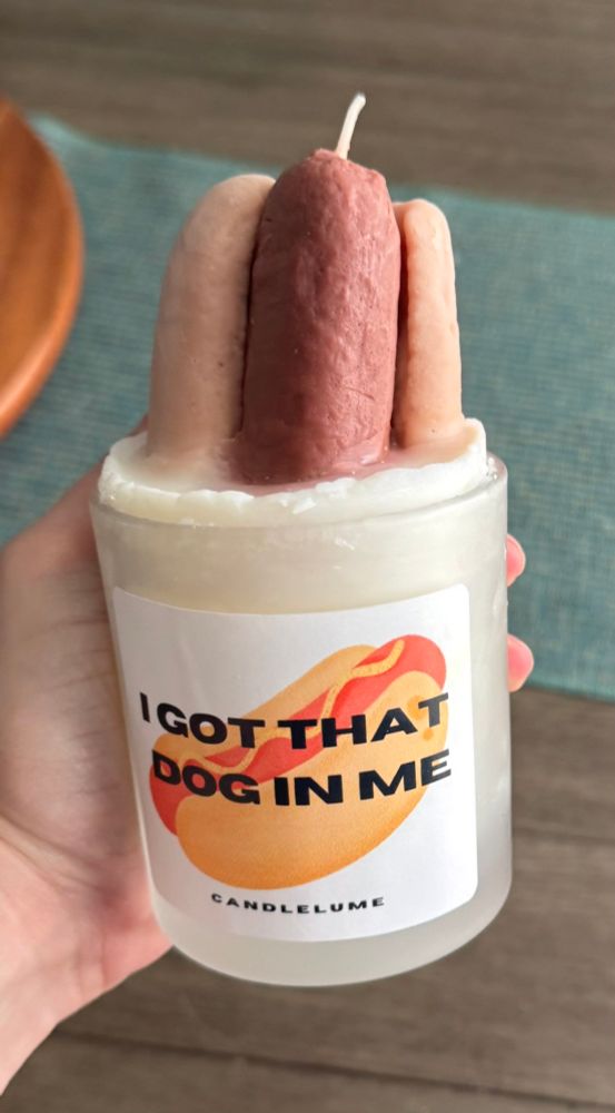 Hotdog candle