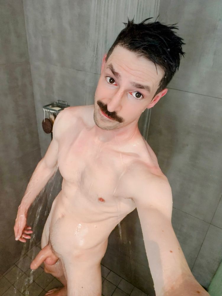 I'm naked in the shower. There's water in all the places you'd expect there to be water