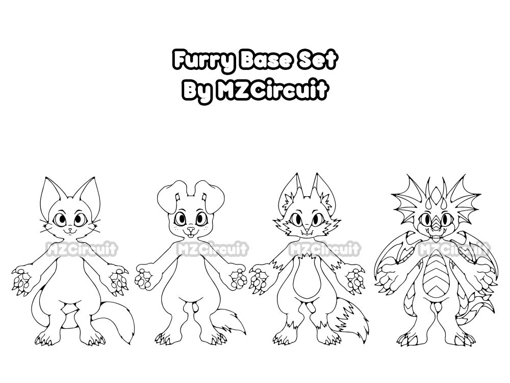 Furry base set
Includes 
Cat, dog, fox, dragon