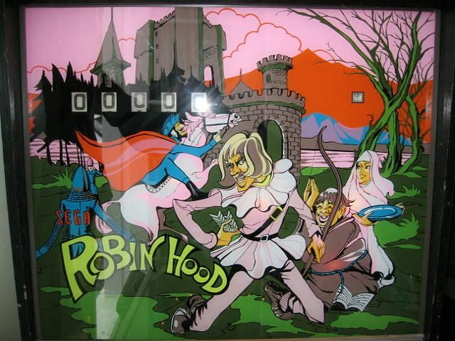 Robin Hood Backglass Art, from the Open Pinball Database (opdb.org)