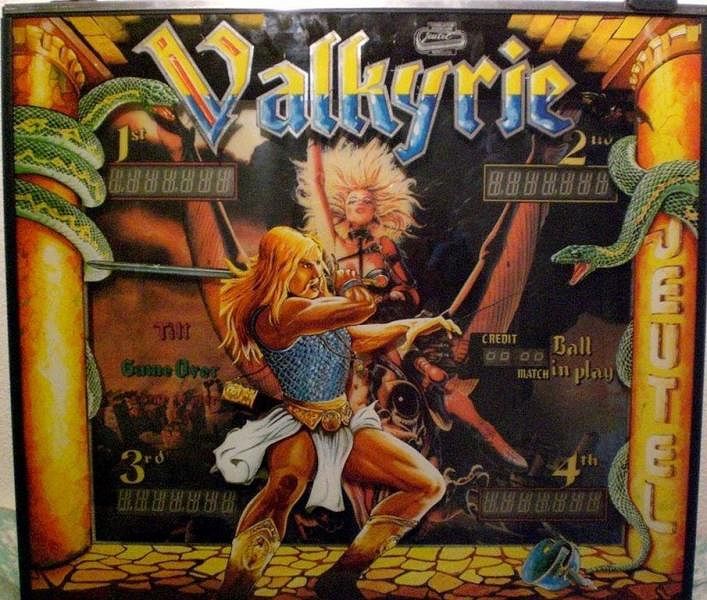 Valkyrie Backglass Art, from the Open Pinball Database (opdb.org)