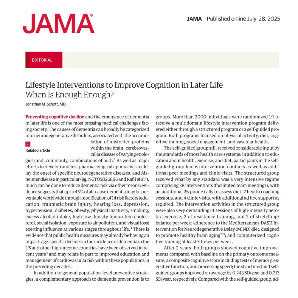 Lifestyle Interventions to Improve Cognition in Later Life
