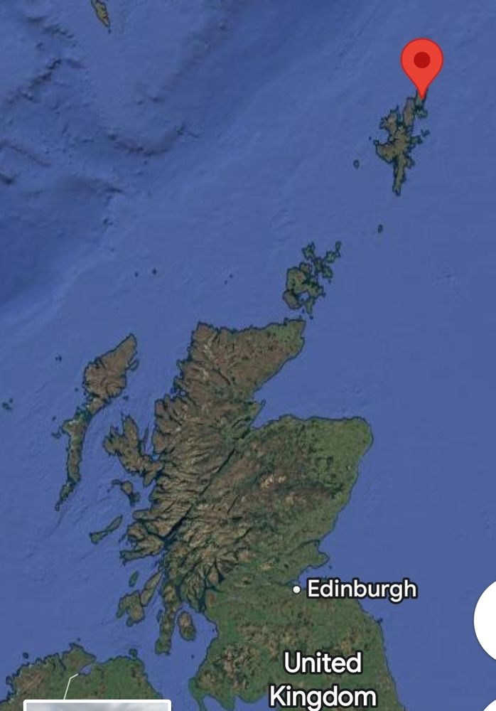 Map of Halligarth on the Shetlands. 