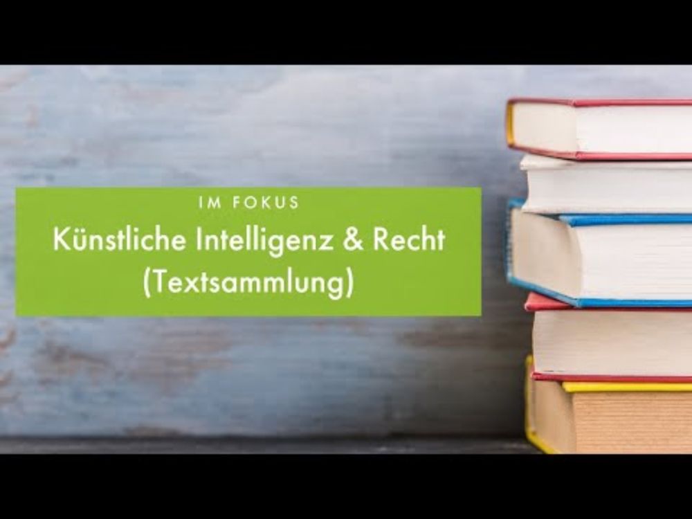 Im Fokus: "Künstliche Intelligenz & Recht (Textsammlung)" (Wilmer) - R&W