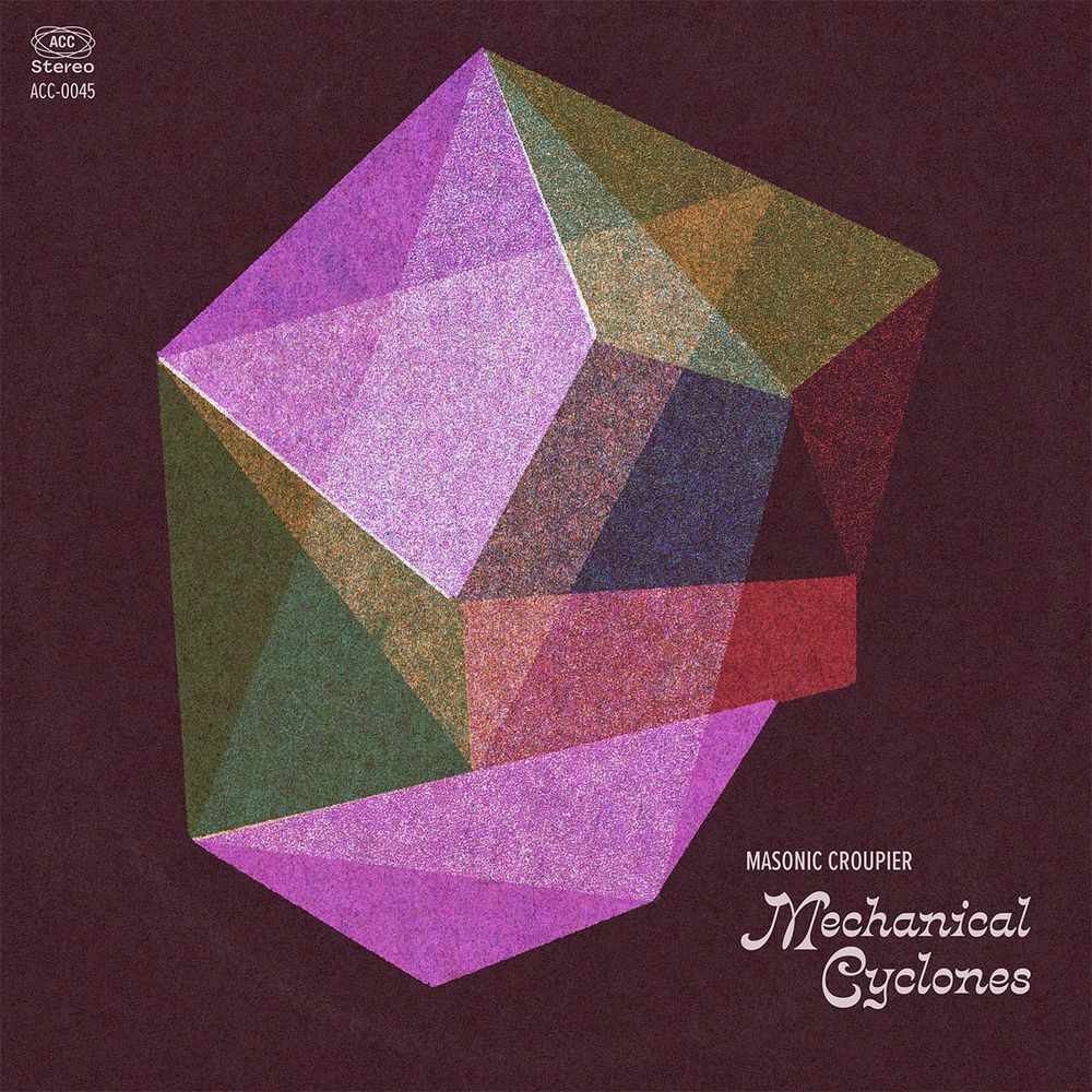 Risograph style geometric illustration