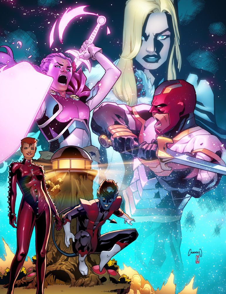 Opal Luna Saturnyne
Captain Britain (Betsy Braddock)
Captain Avalon (Brian Braddock)
Phoenix (Rachel Summers)
Nightcrawler 