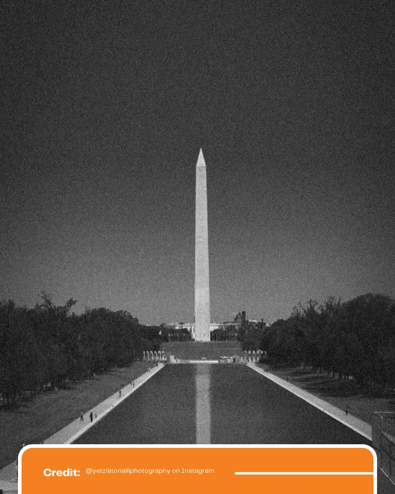 Our shoutout for the top social post of the day on Washington D.C. National Mall goes to @yetziatonalliphotography on Instagram. From @yetziatonalliphotography: A day in Washington, D.C., captures the timelessness of its monuments, blending history with the vibrant present of the National Mall. #trkinsp