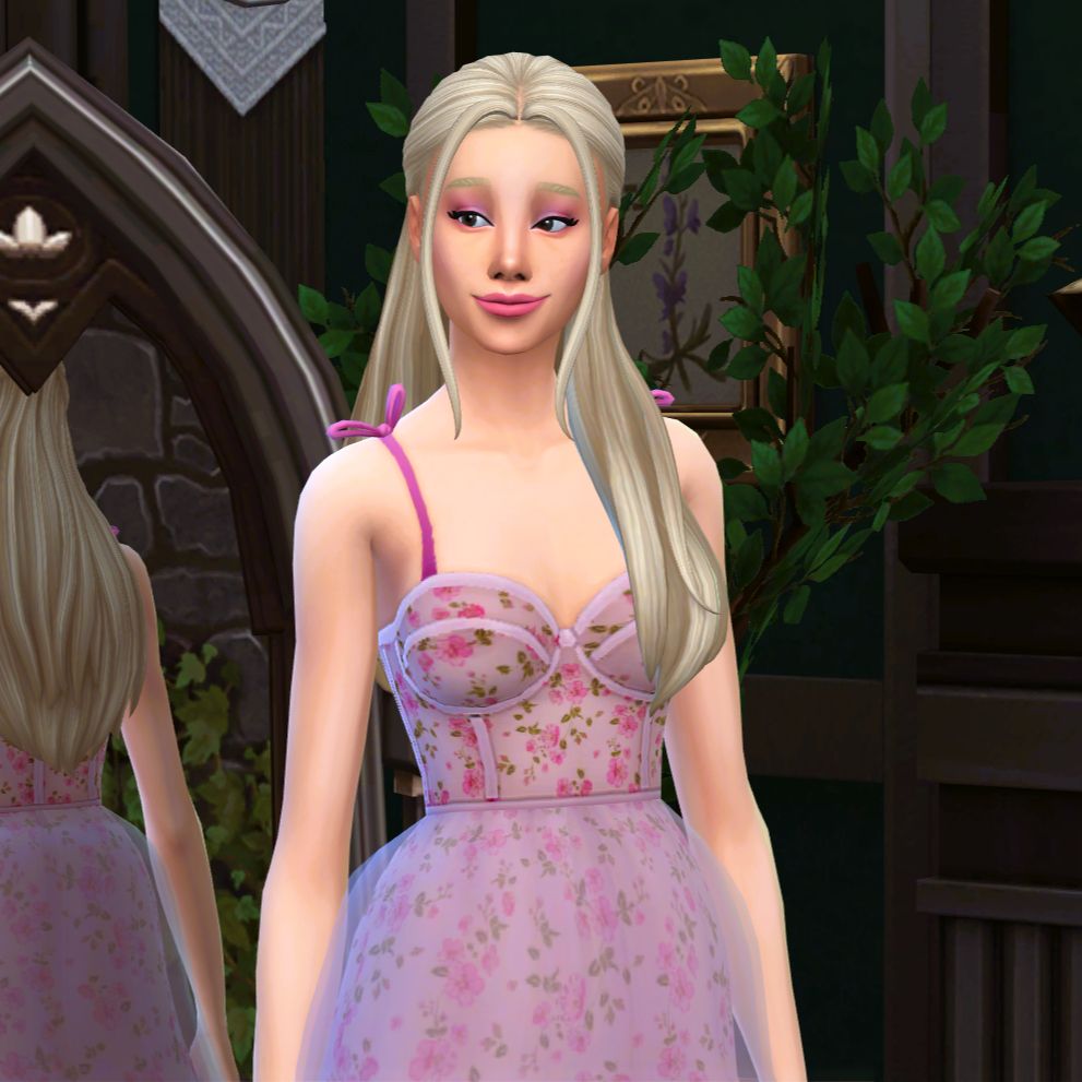 A very casual looking of my version of Glinda from Wicked the musical on The Sims 4.