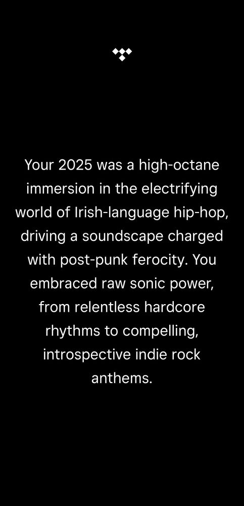 Your 2025 was a high-octane immersion in the electrifying world of Irish-language hip-hop, driving a soundscape charged with post-punk ferocity. You embraced raw sonic power, from relentless hardcore rhythms to compelling, introspective indie rock anthems.