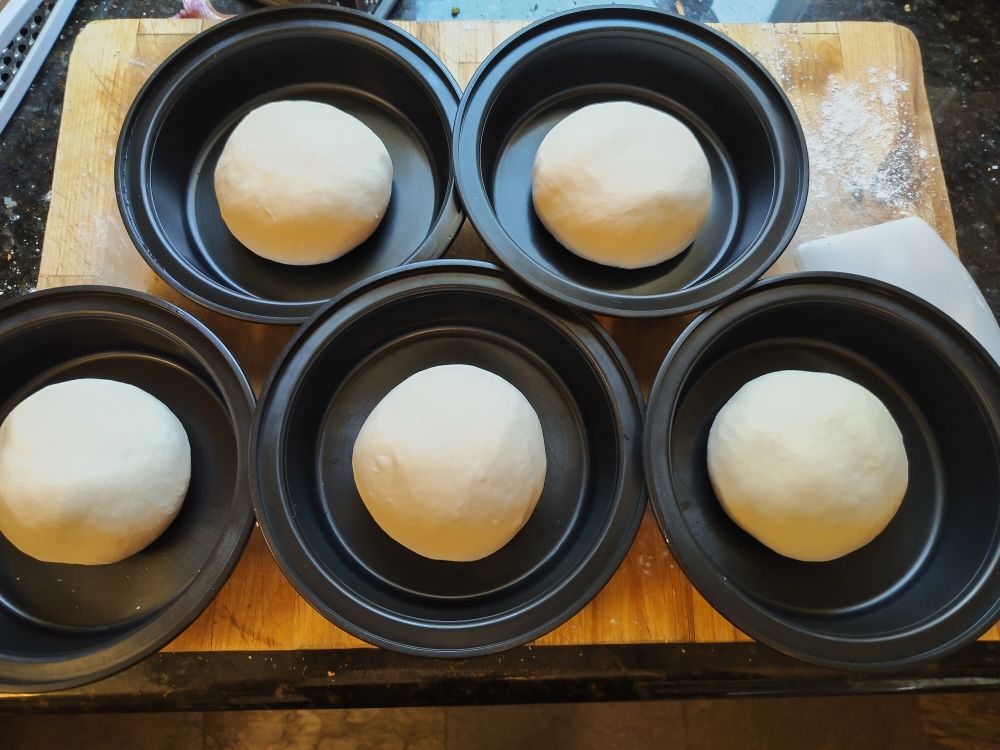 5 dough balls.