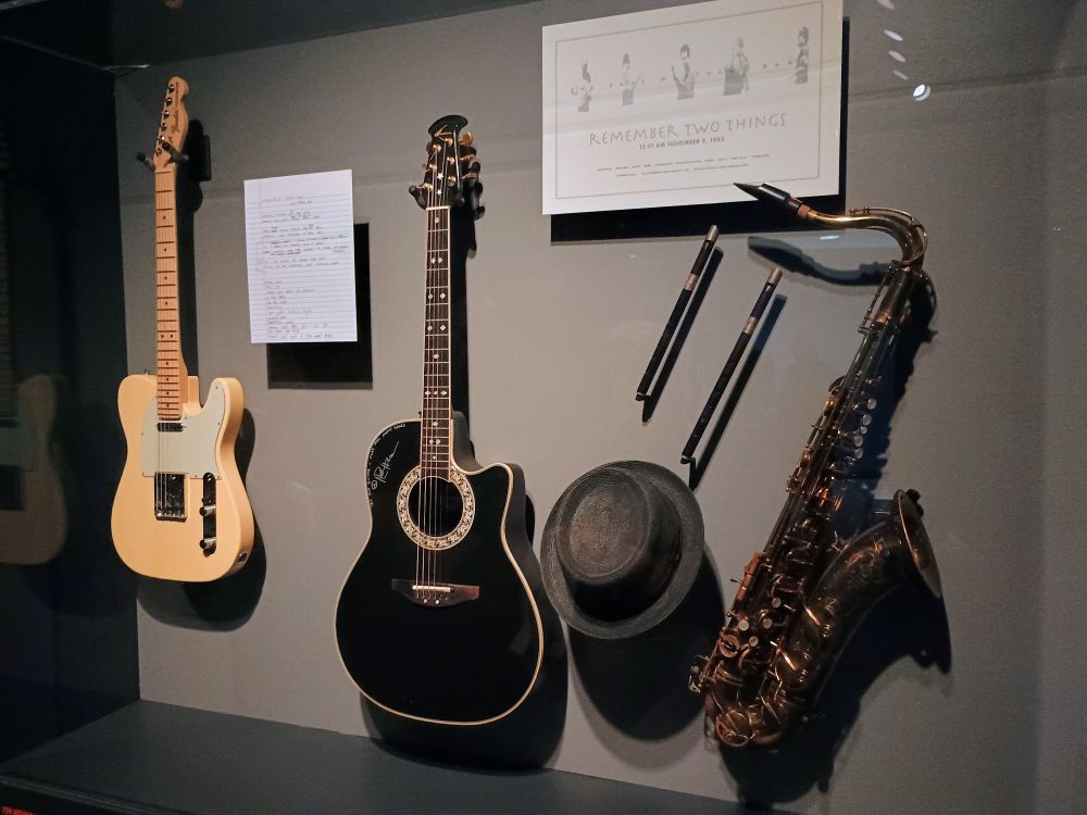 Instruments from the Dave Matthew's Band