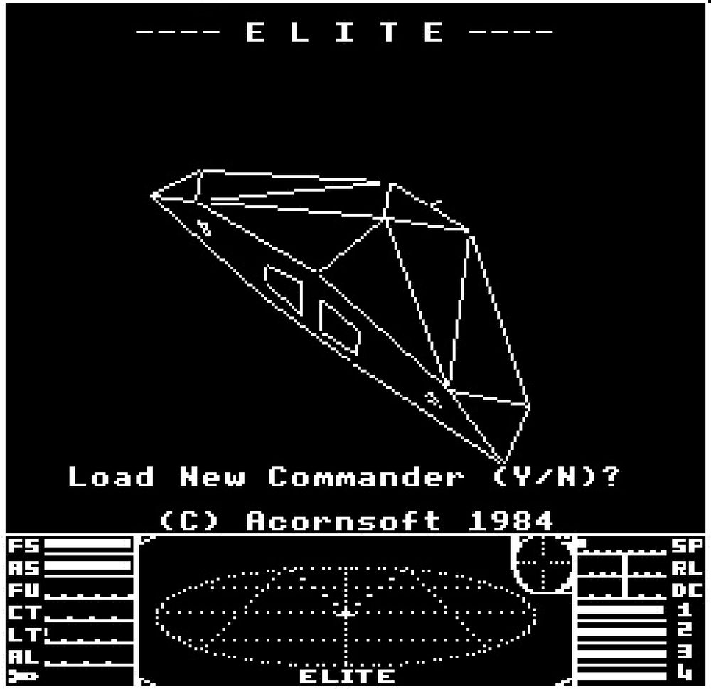 Acorn Electron Elite - Opening Screen