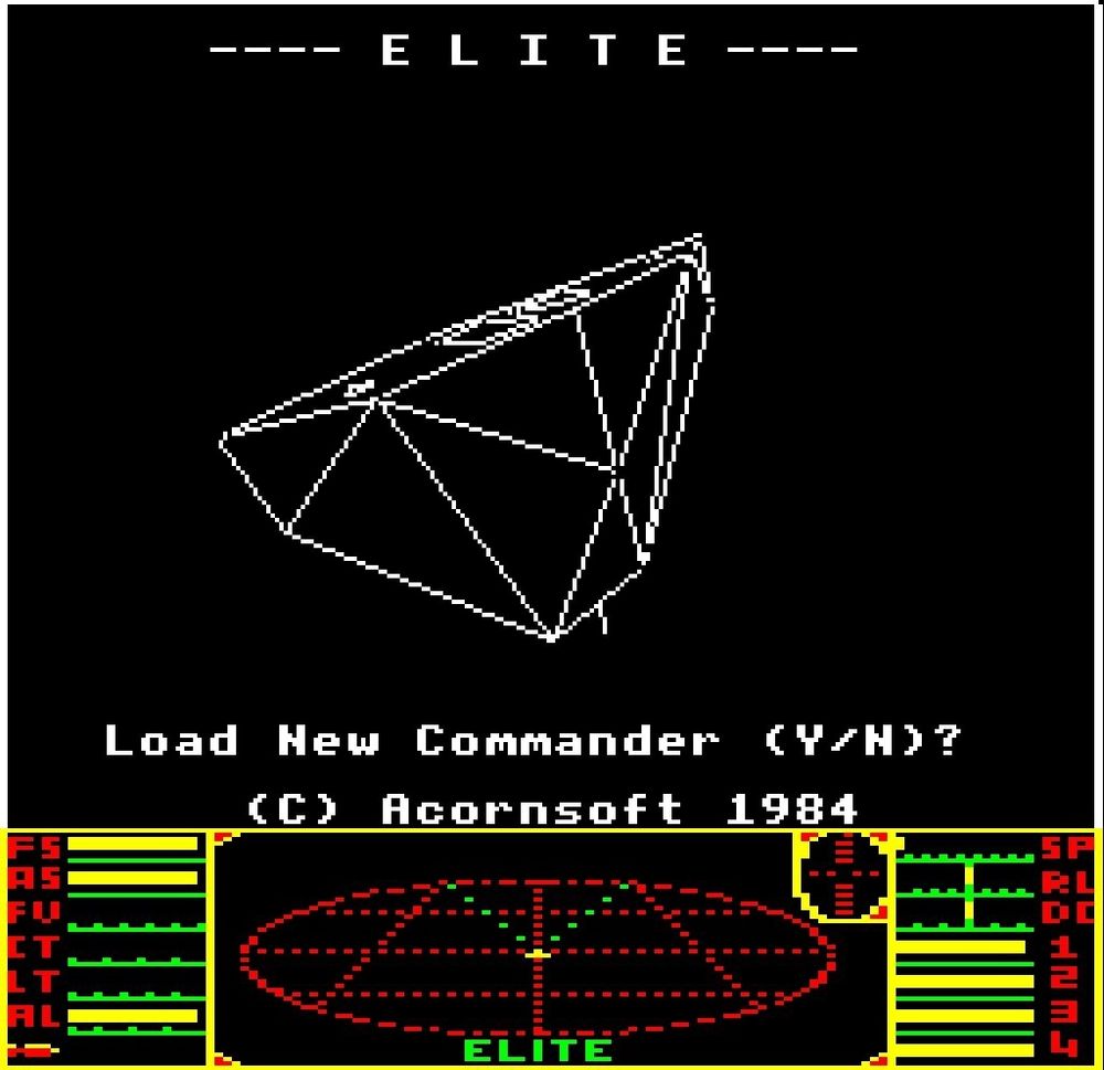 BBC Elite - Opening Screen