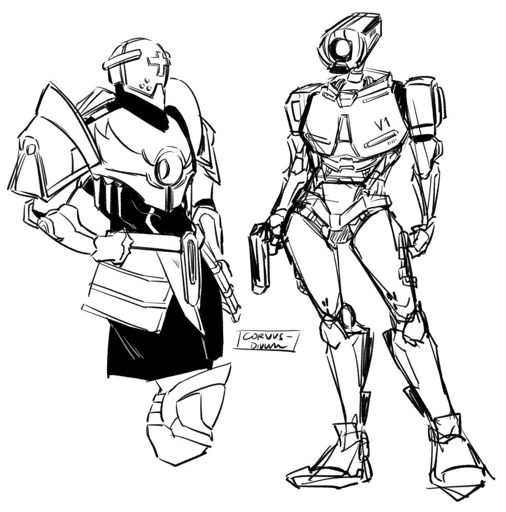 Gabriel and V1 Practice doodles