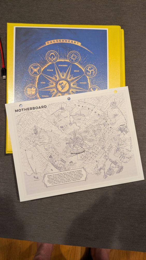 Daggerheart map of motherboard setting created by @marcomaps.bsky.social
