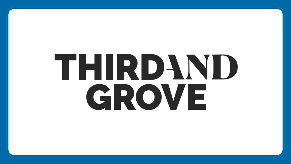Third and Grove logo on a white background, framed by a blue border.