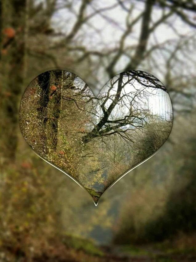 Heart carved on foggy glass during a rainy day.