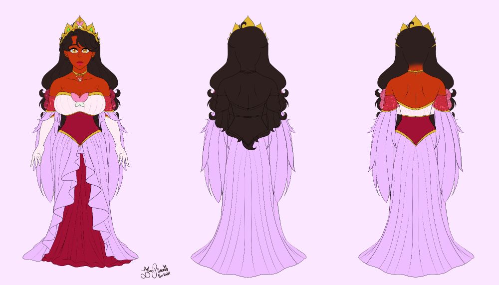 Reference image sheet oc my original character, Princess Anelia Solrane.