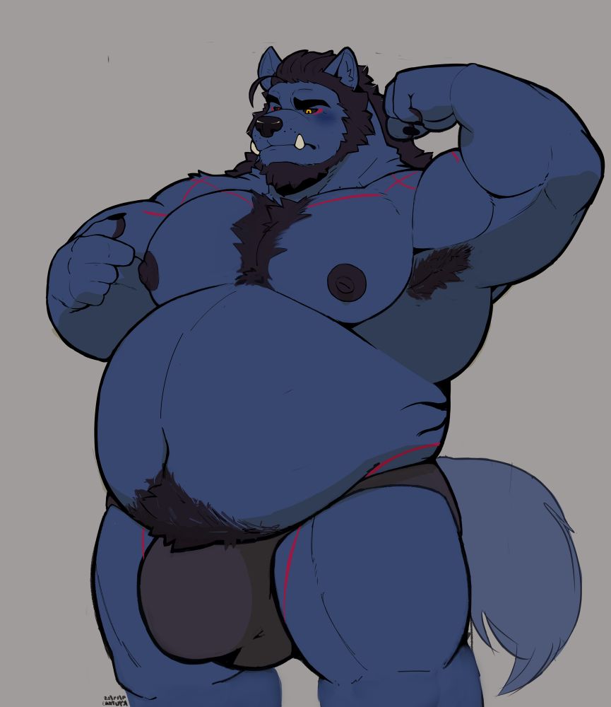 The same as the other pic but without the white tank top now to show the whole belly and pecs off. 