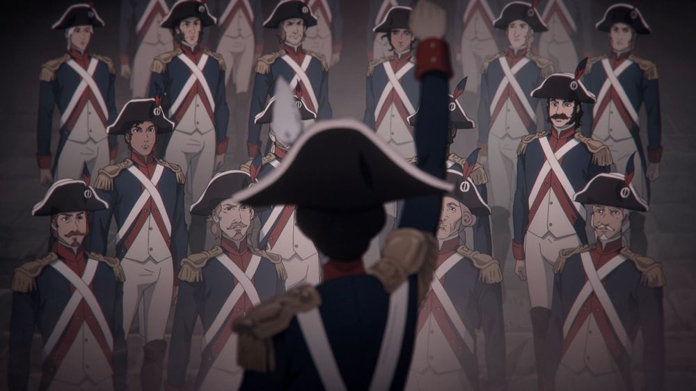 a bunch of soldier from the french revolutionary army being riled out for battle