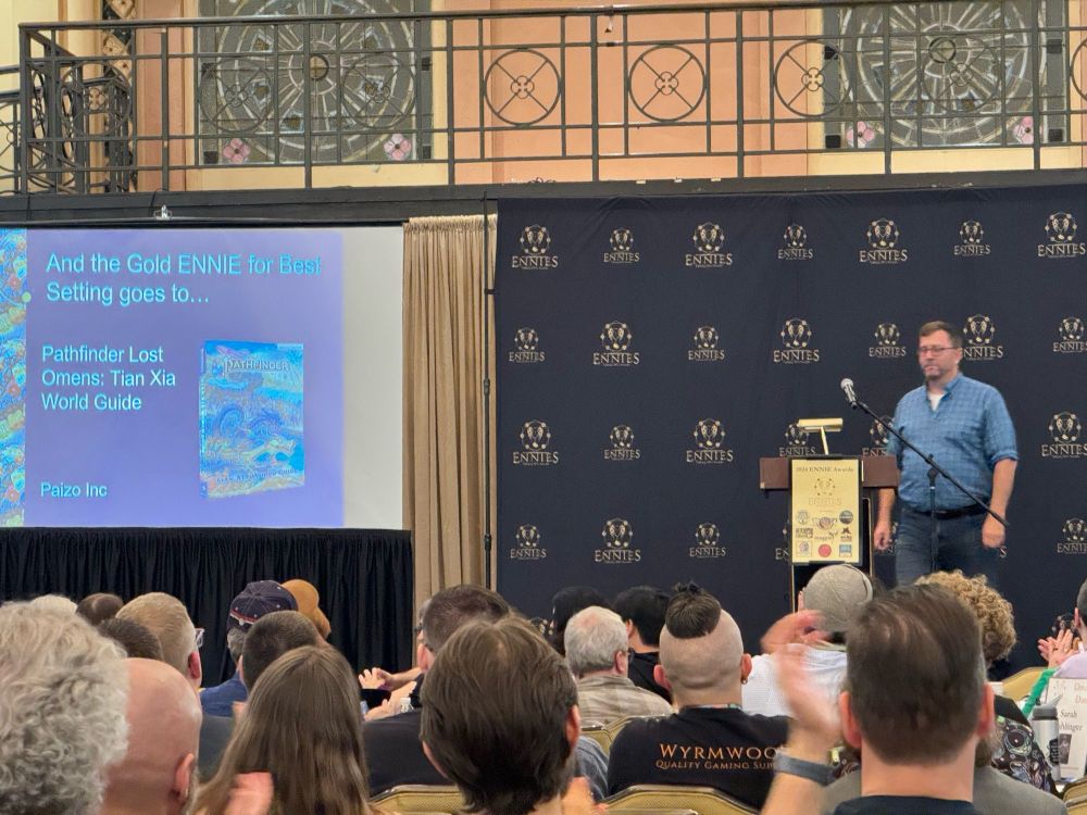 It’s the Tian Xia Character Guide, and it won the gold ENnie for Best Setting!